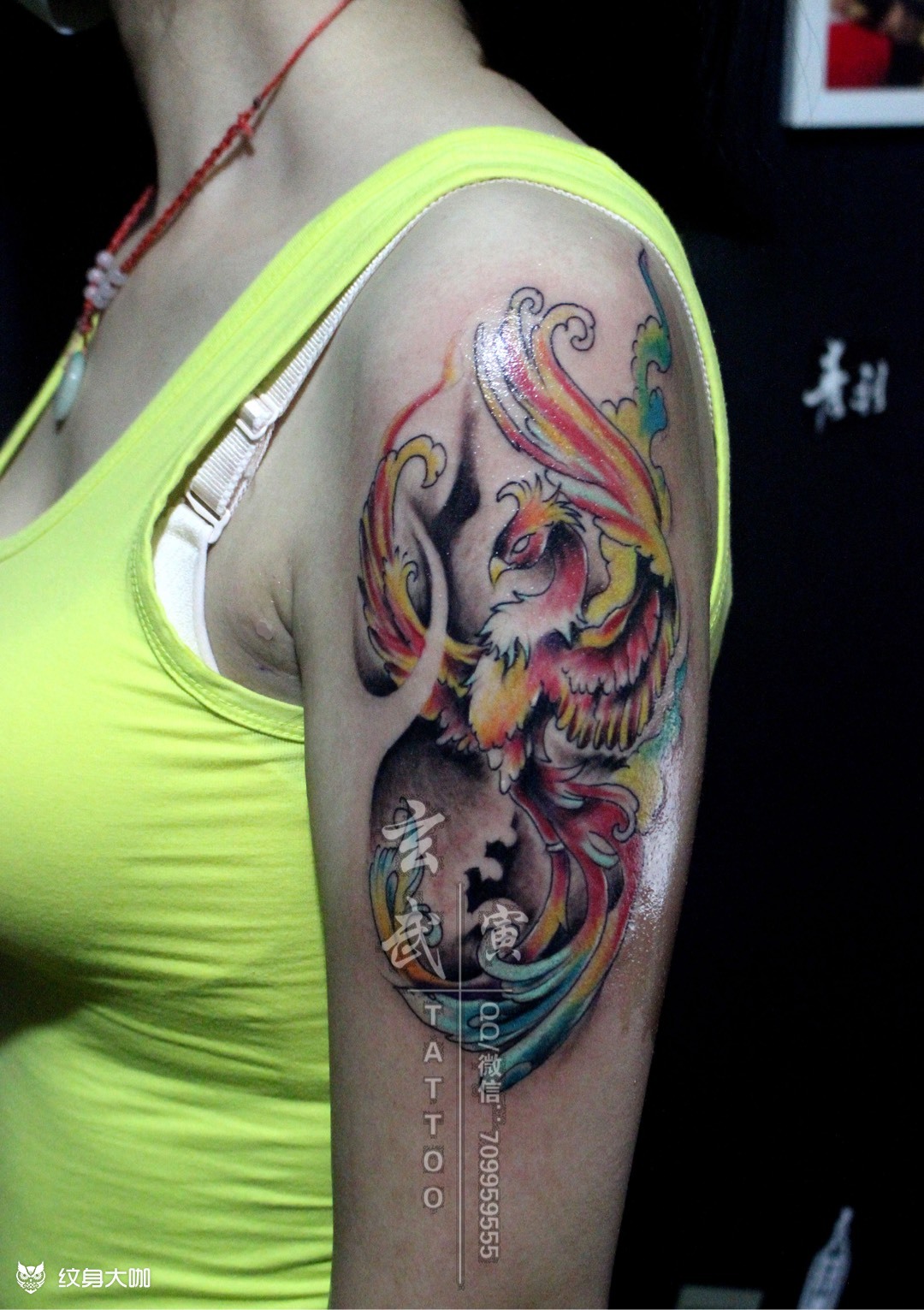 小凤凰_纹身图案手稿图片_ 张思探的纹身作品集