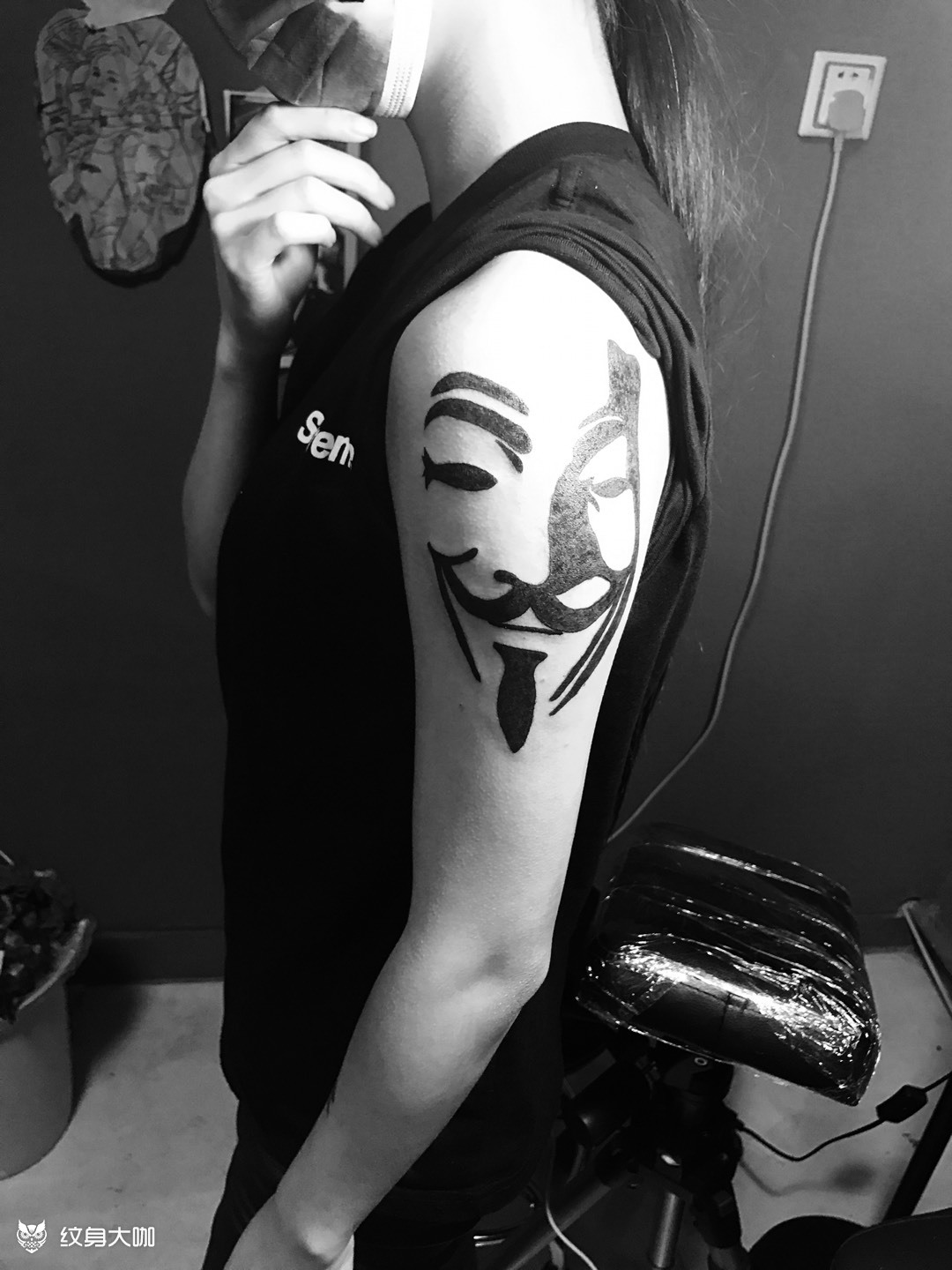 v字仇杀队_纹身图案手稿图片_狐狸酱的纹身作品集