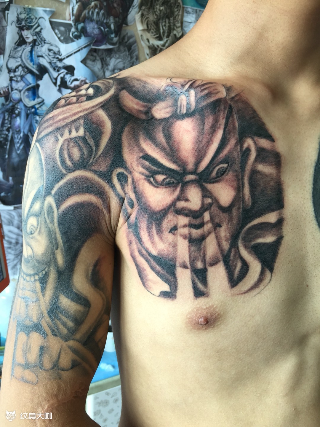 哼哈二将_纹身图案手稿图片_阿哩的纹身作品集