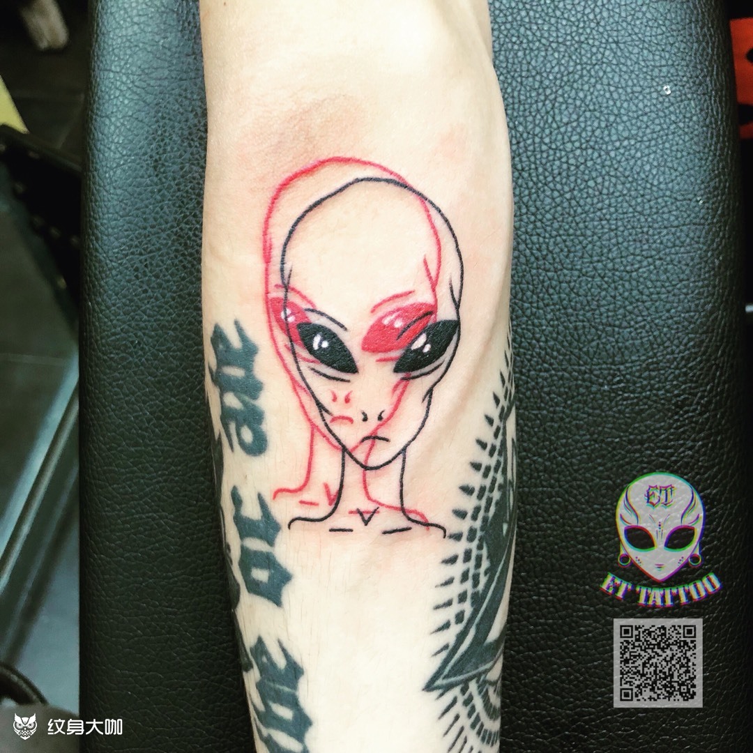 外星人_纹身图案手稿图片_et-房子的纹身作品集