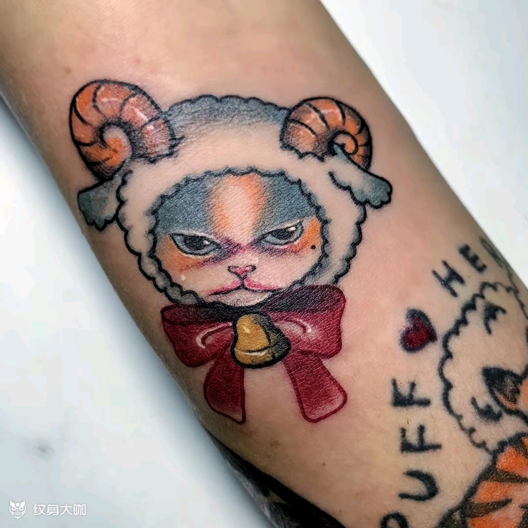 愤怒小羊_纹身图案手稿图片_六渡的纹身作品集