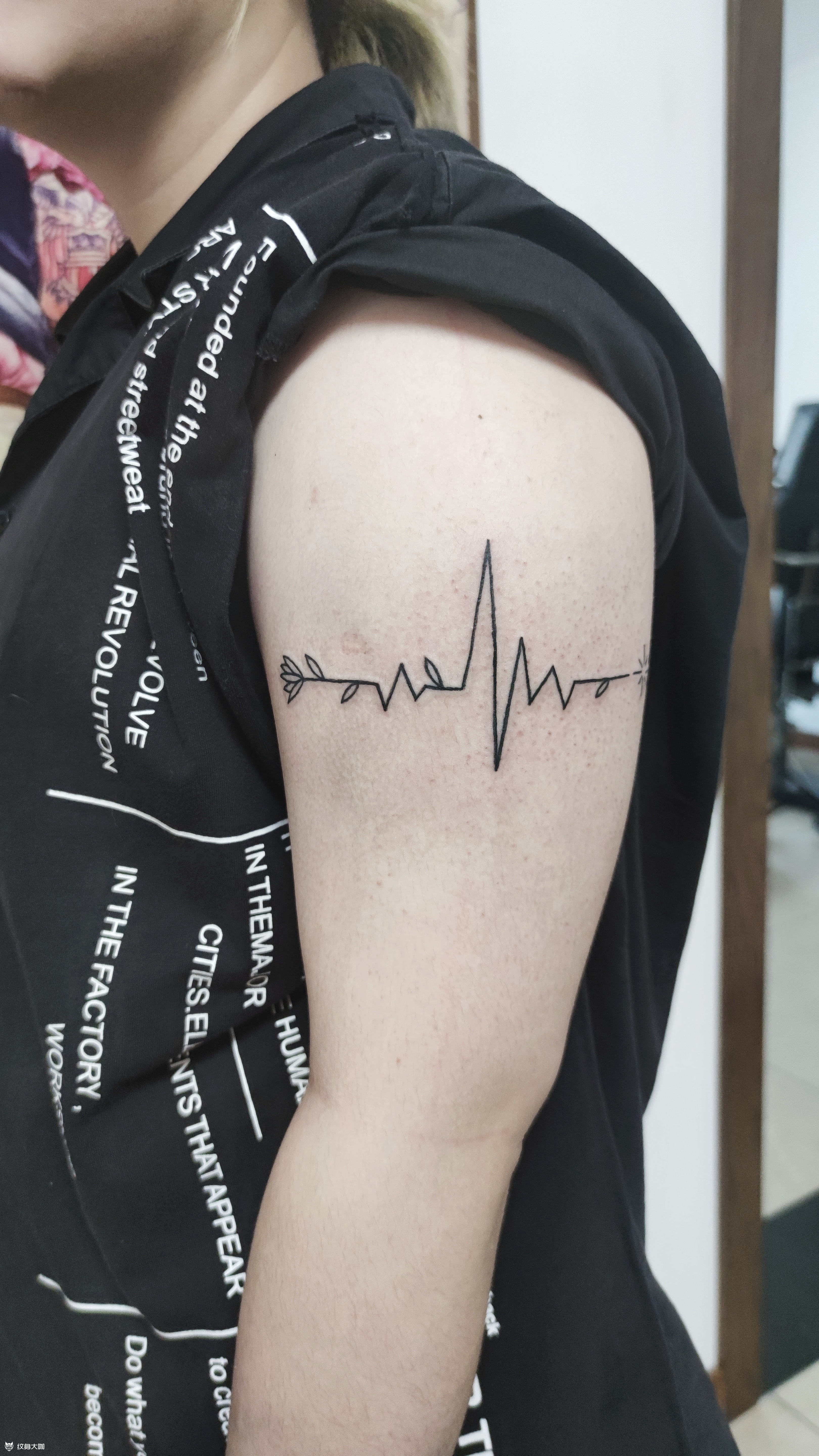 心电图_纹身图案手稿图片_七爷的纹身作品集