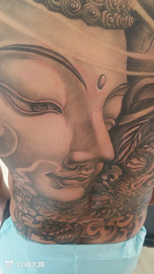满背佛_纹身图案手稿图片_北京雷泽刺青的纹身作品集