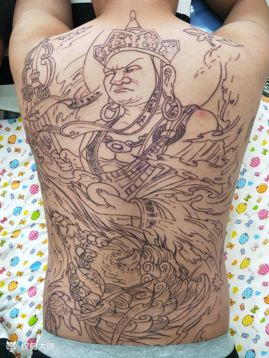 地藏王菩萨_纹身图案手稿图片_峰鸣刺客—小鬼的纹身作品集