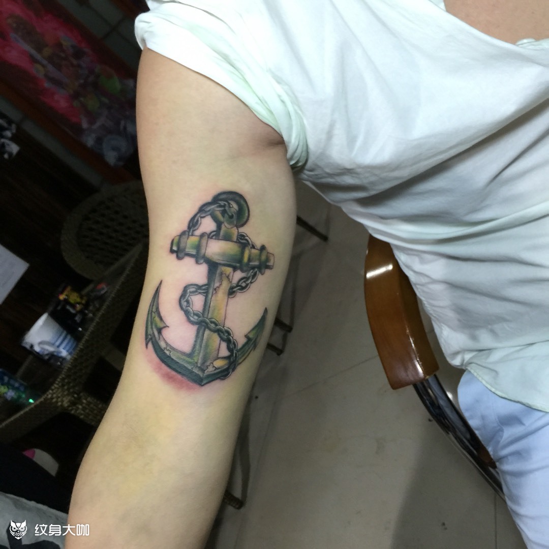 船锚_纹身图案手稿图片_阿虎的纹身作品集