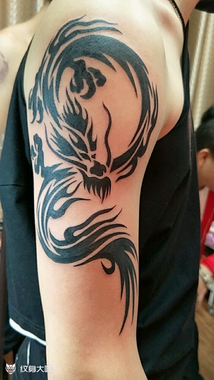 龙图腾_纹身图案手稿图片_南昌新时代华强的纹身作品集
