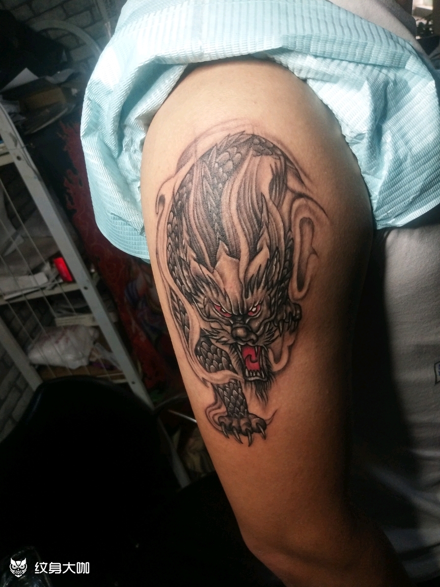 麒麟_纹身图案手稿图片_白师兄的纹身作品集