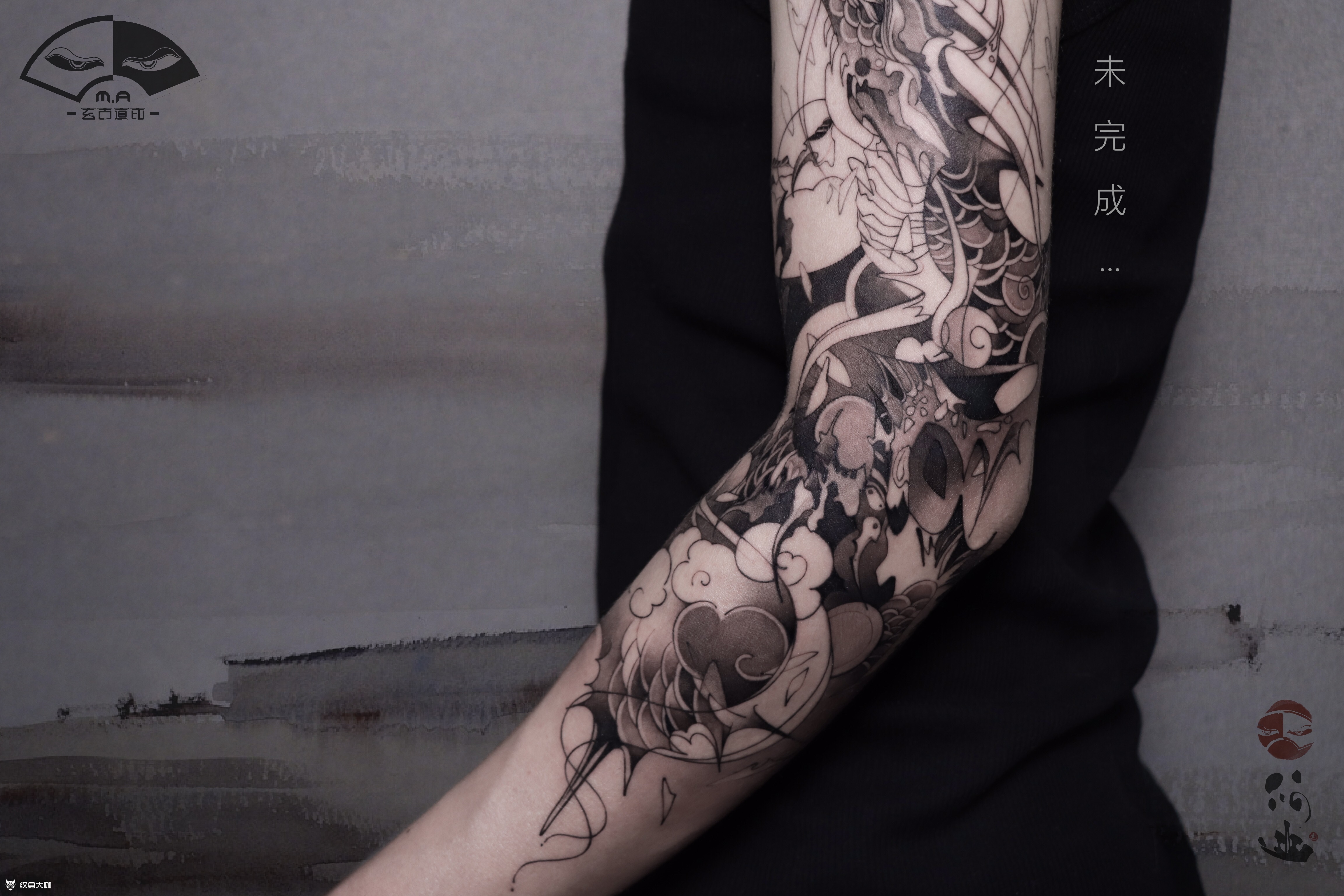 巴别塔_纹身图案手稿图片_玄古道印|uu的纹身作品集