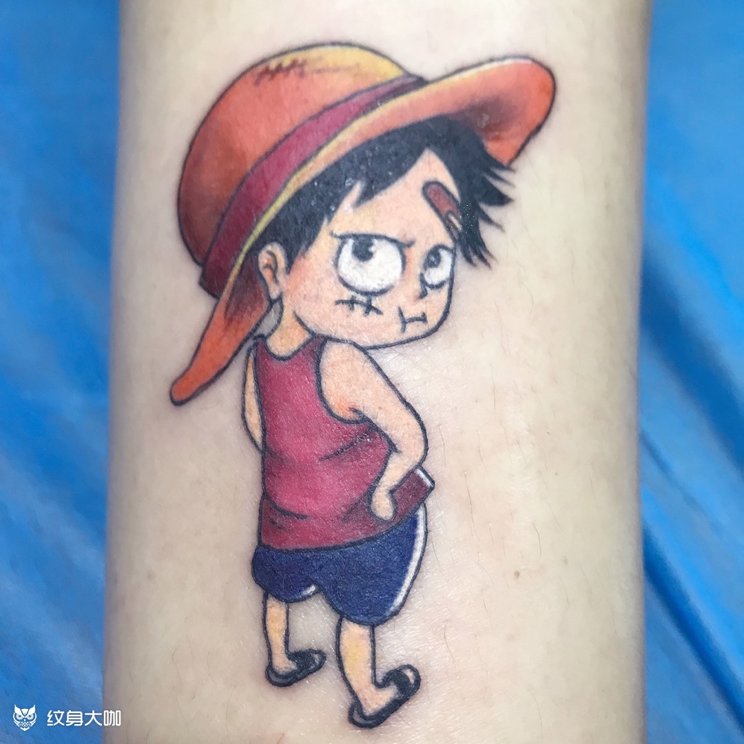 路飞_纹身图案手稿图片_龙月的纹身作品集