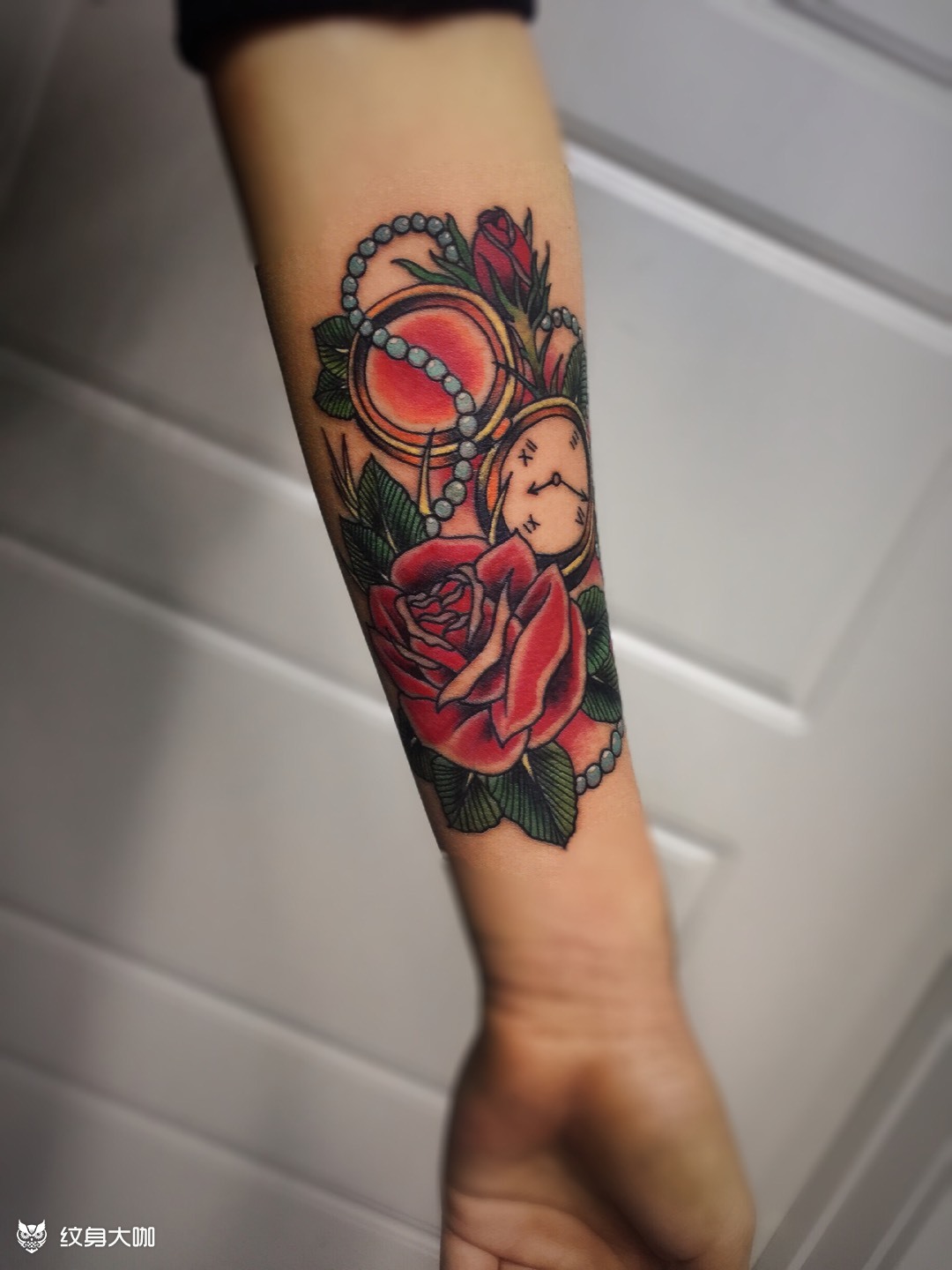 小臂oldschool_纹身图案手稿图片_十七的纹身作品集