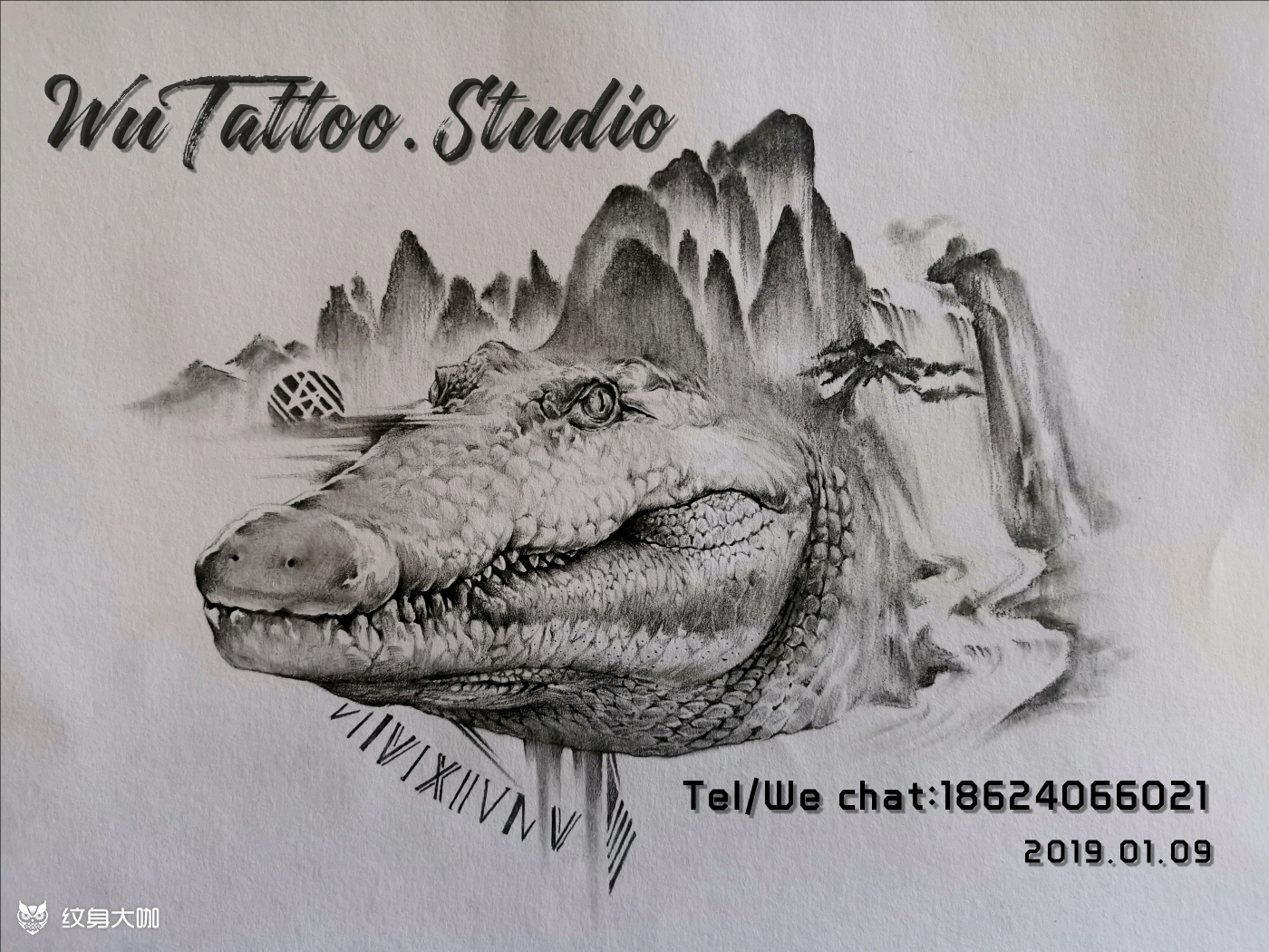 手稿设计中加入了中国_纹身吧社区 - 纹身大咖