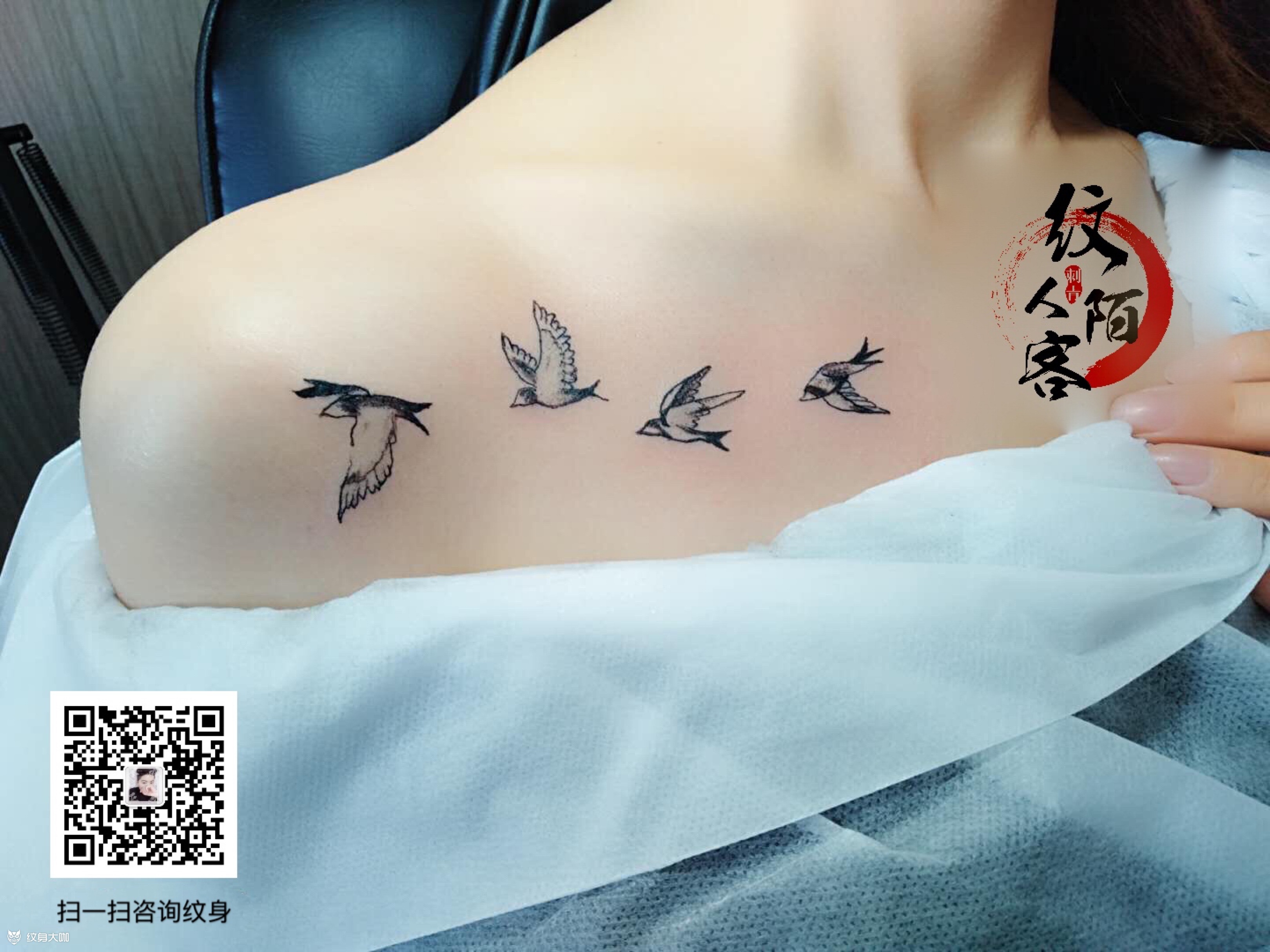 飞鸟_纹身图案手稿图片_贤的纹身作品集