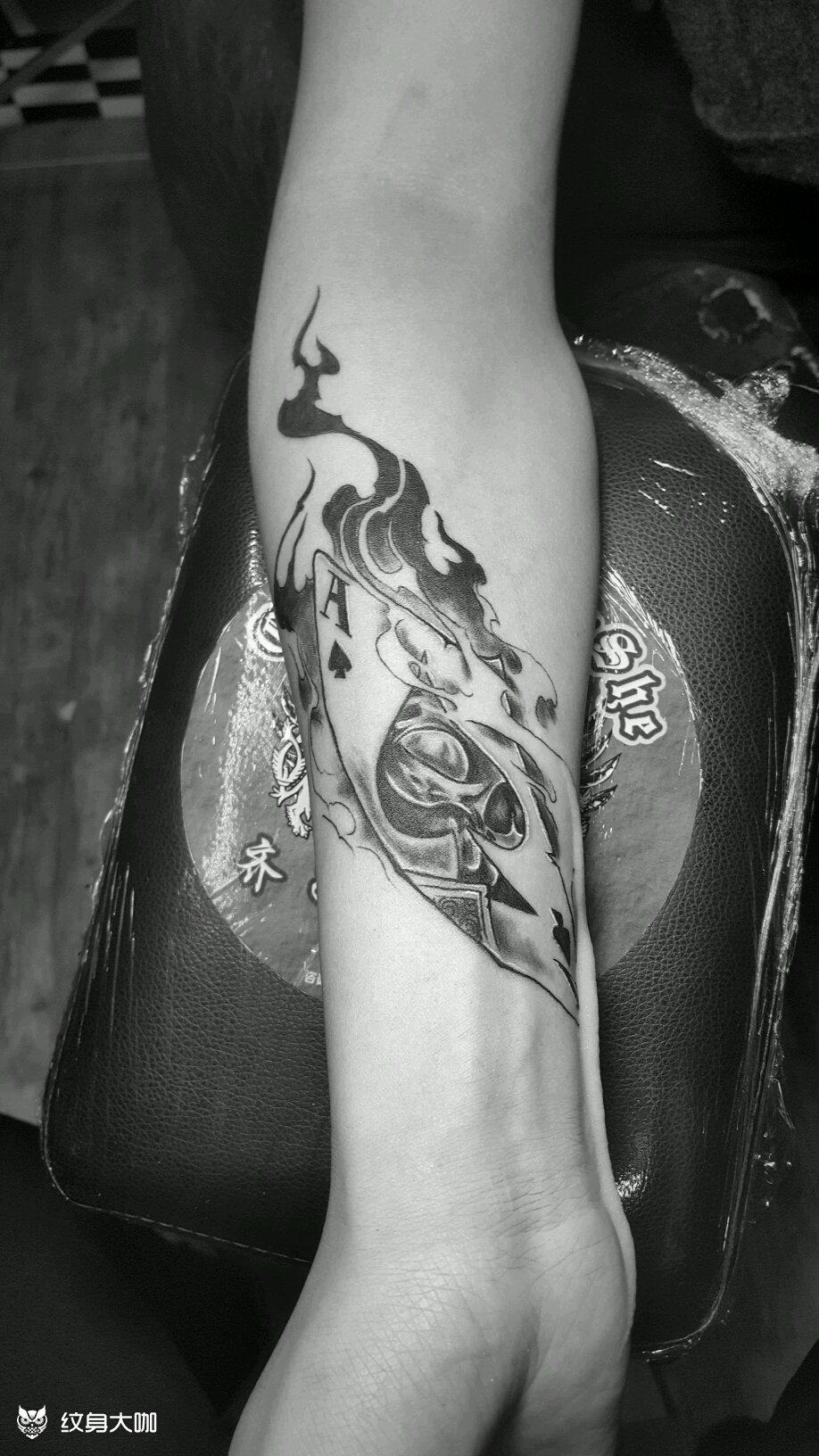 黑桃a_纹身图案手稿图片_cat7的纹身作品集