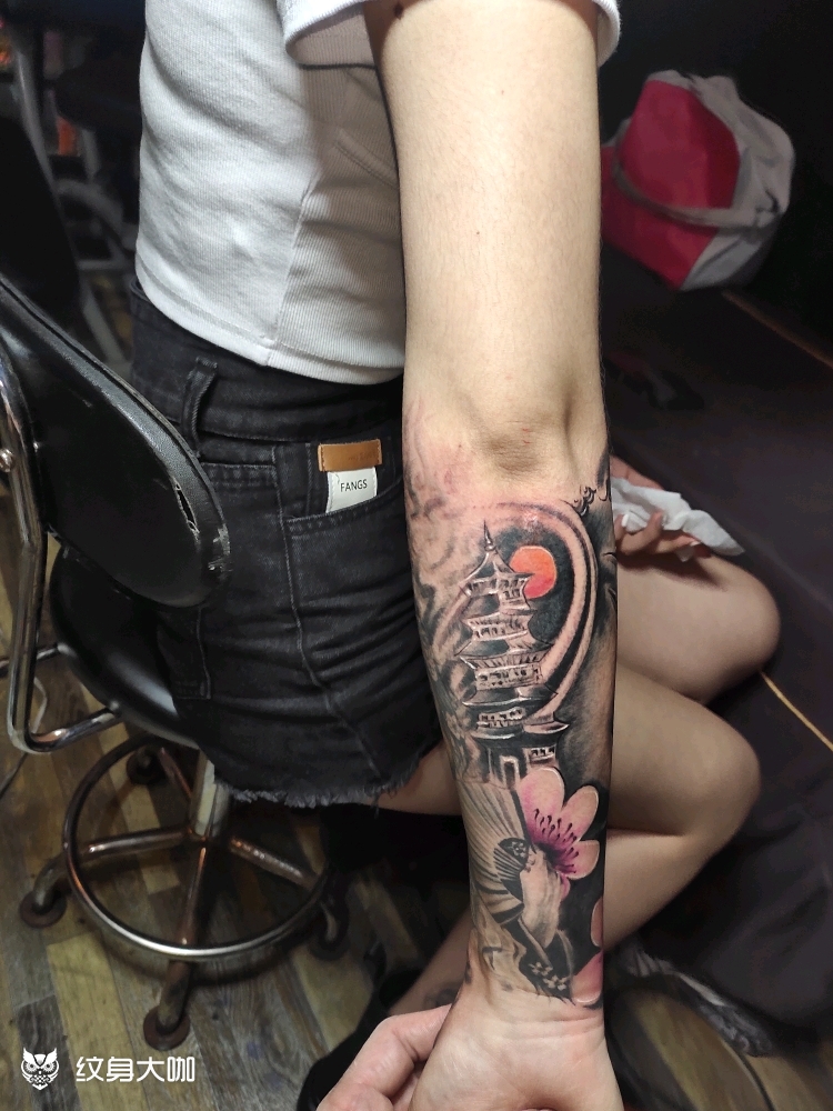 日式小臂纹身图案图片