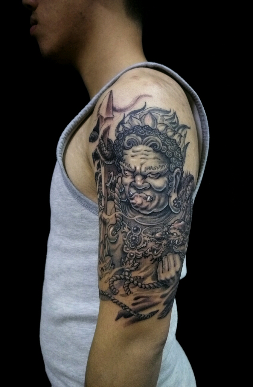 不动明王_纹身图案手稿图片_林的纹身作品集
