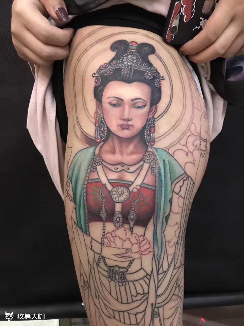 花腿杜母_纹身图案手稿图片_彭亮的纹身作品集