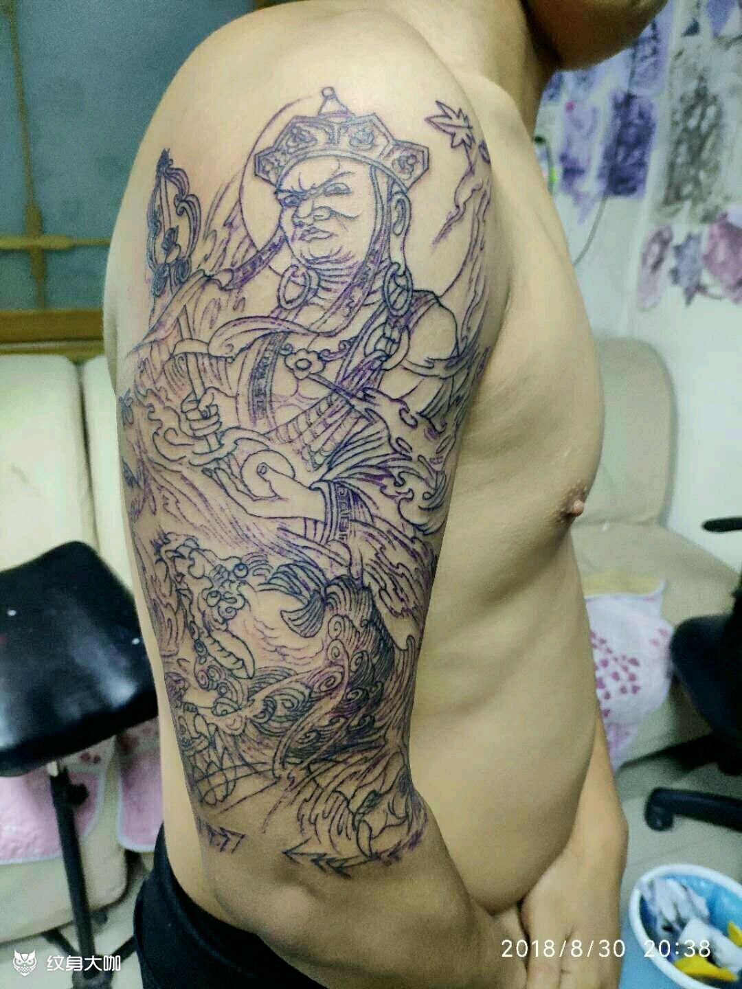 地藏菩萨_纹身图案手稿图片_张云鹏的纹身作品集