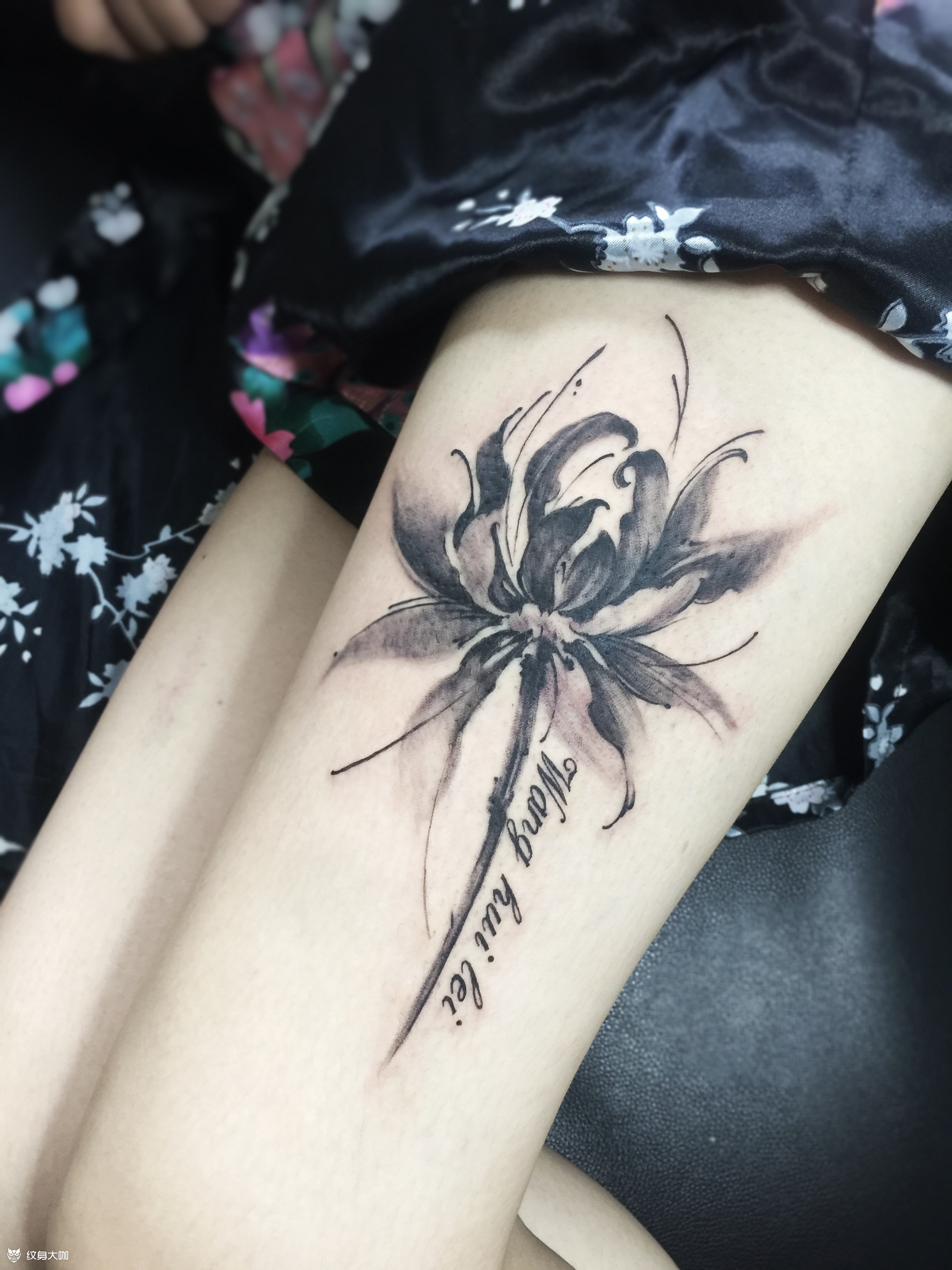 彼岸花_纹身图案手稿图片_纹绮的纹身作品集