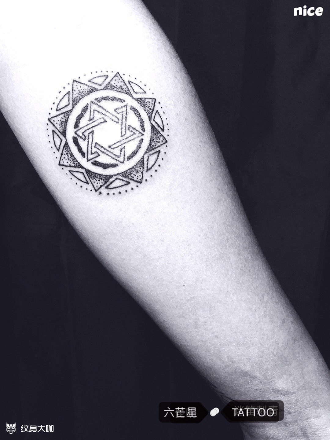 六芒星图腾_纹身图案手稿图片_迷笛的纹身作品集