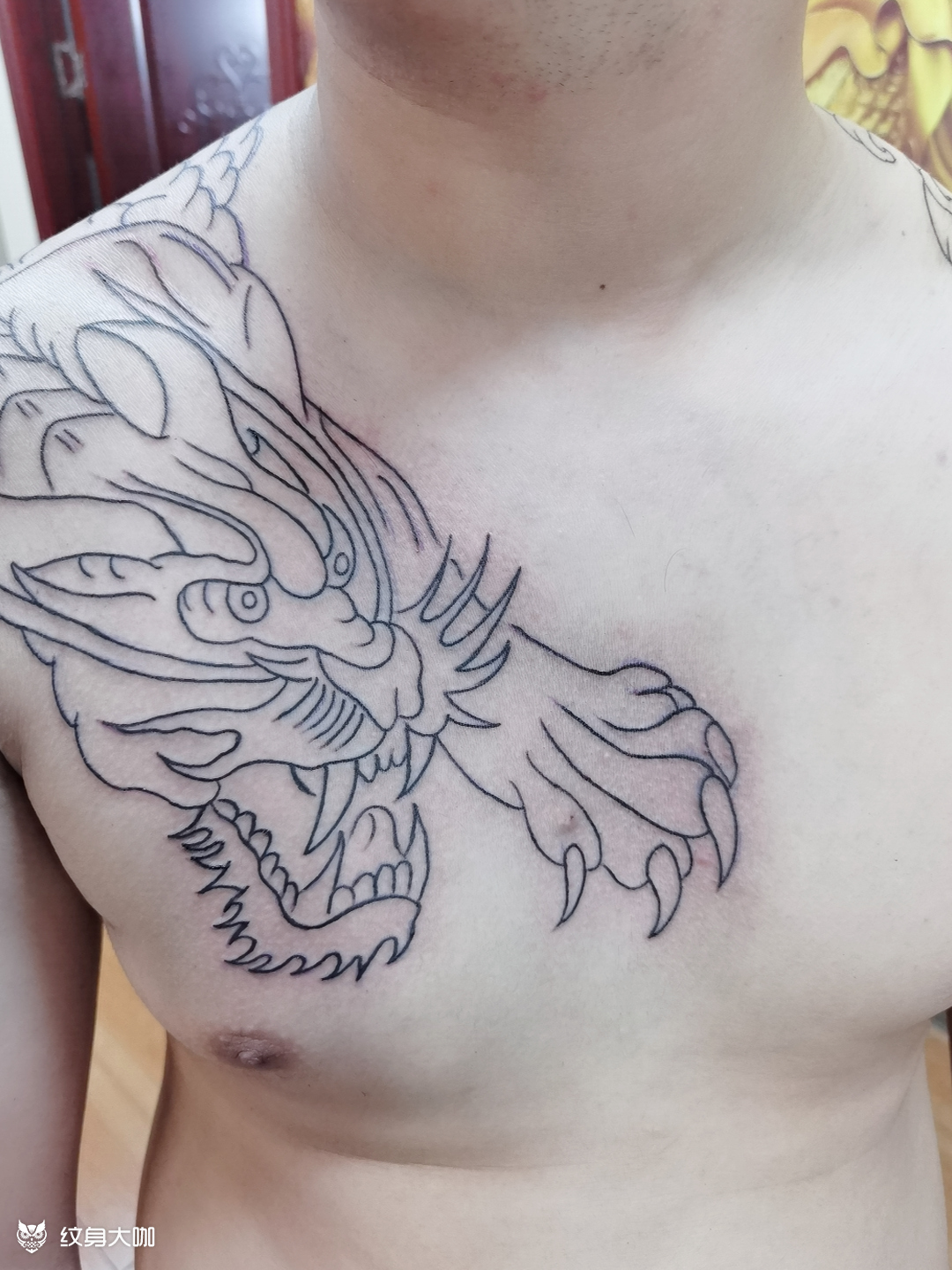 穷奇下次上色_纹身图案手稿图片_中山强子的纹身作品集