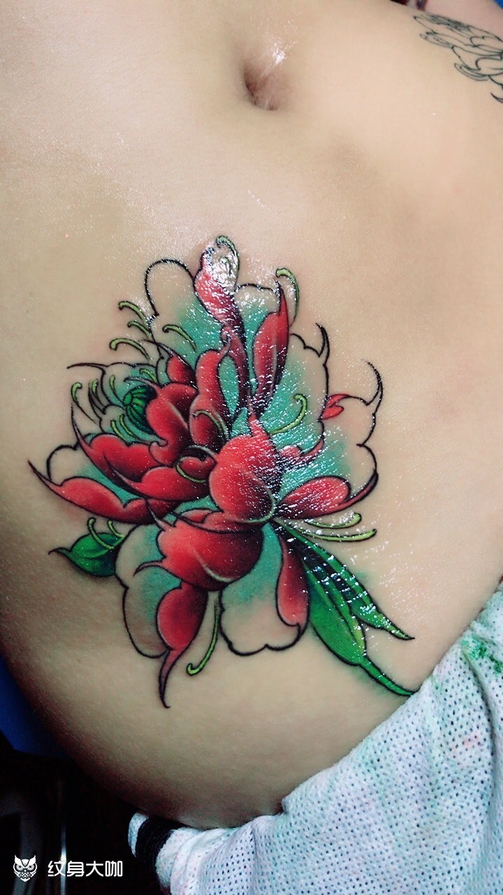 肚花_纹身图案手稿图片_卢海的纹身作品集
