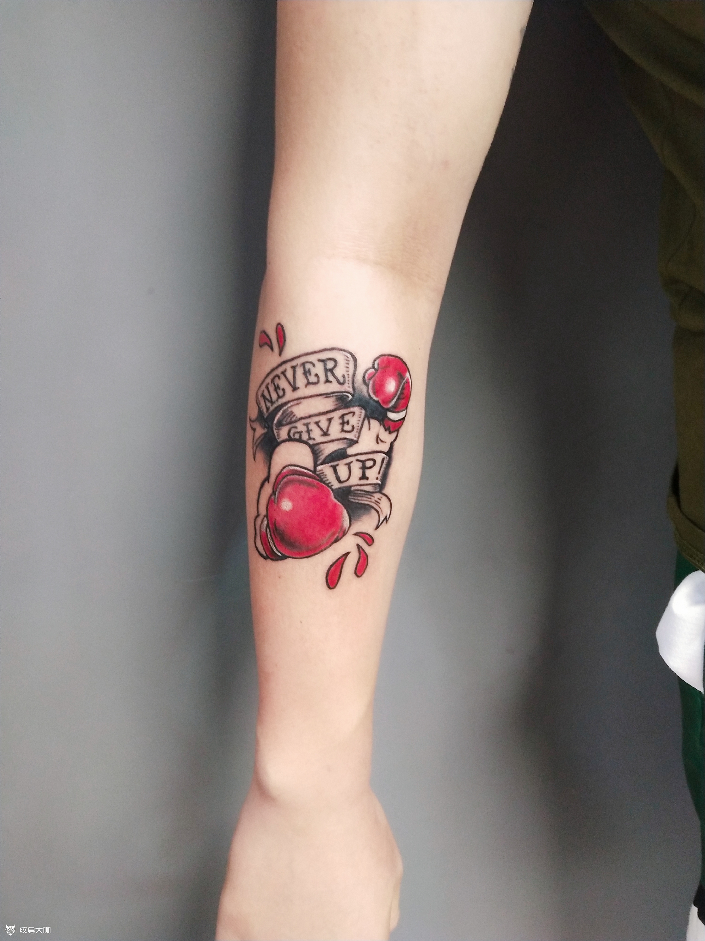 never give up_纹身图案手稿图片_张楠的纹身作品集