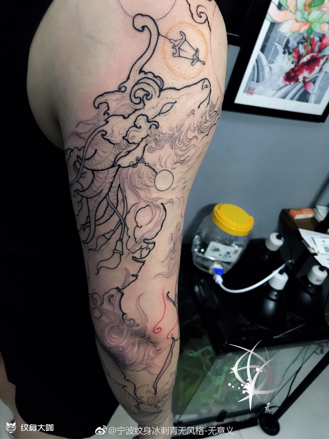白泽_纹身图案手稿图片_无风格-啊冰的纹身作品集
