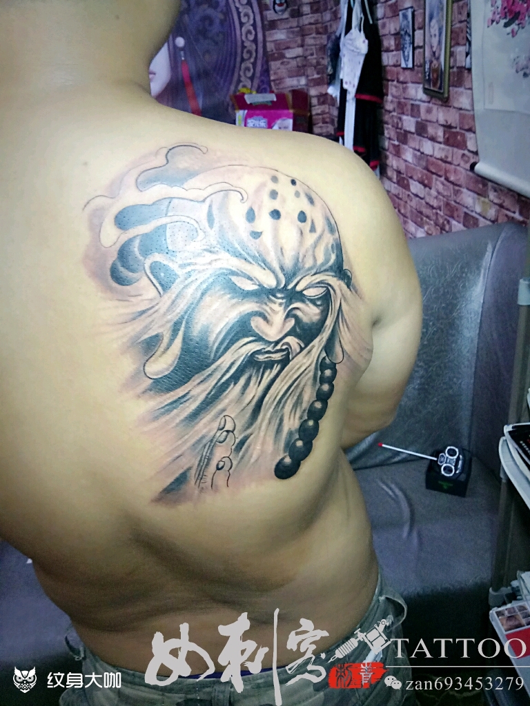 降龙罗汉_纹身图案手稿图片_阿左的纹身作品集