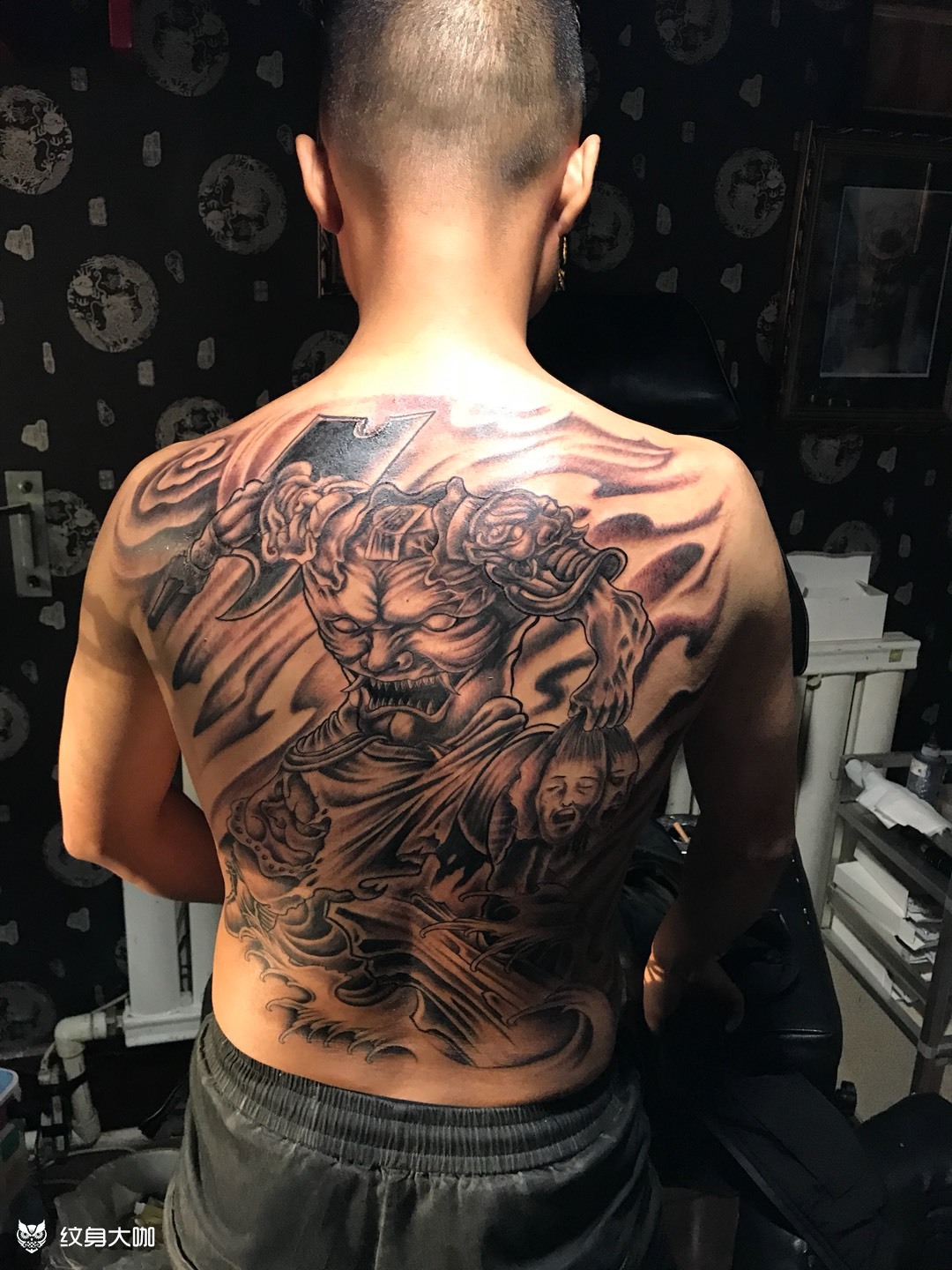 刑天_纹身图案手稿图片_东川的纹身作品集