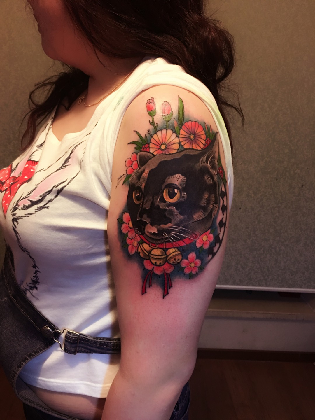 客人爱宠黑猫_纹身图案手稿图片_子木的纹身作品集