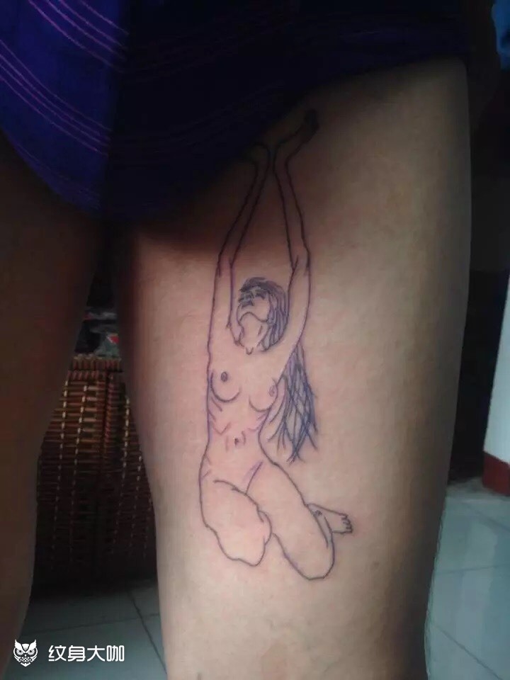 仙女托蛋_纹身图案手稿图片_强子的纹身作品集