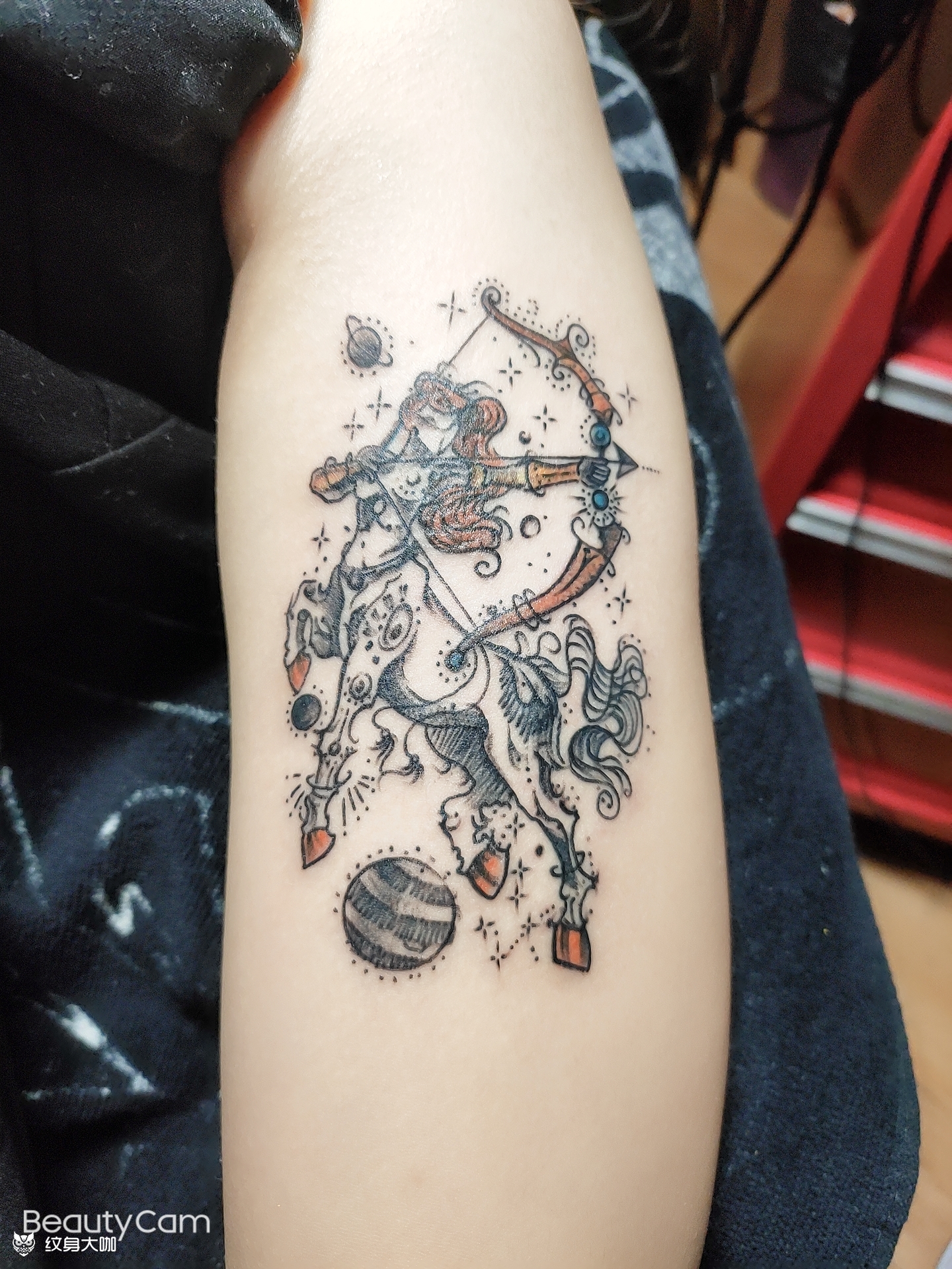 射手座_纹身图案手稿图片_王东的纹身作品集