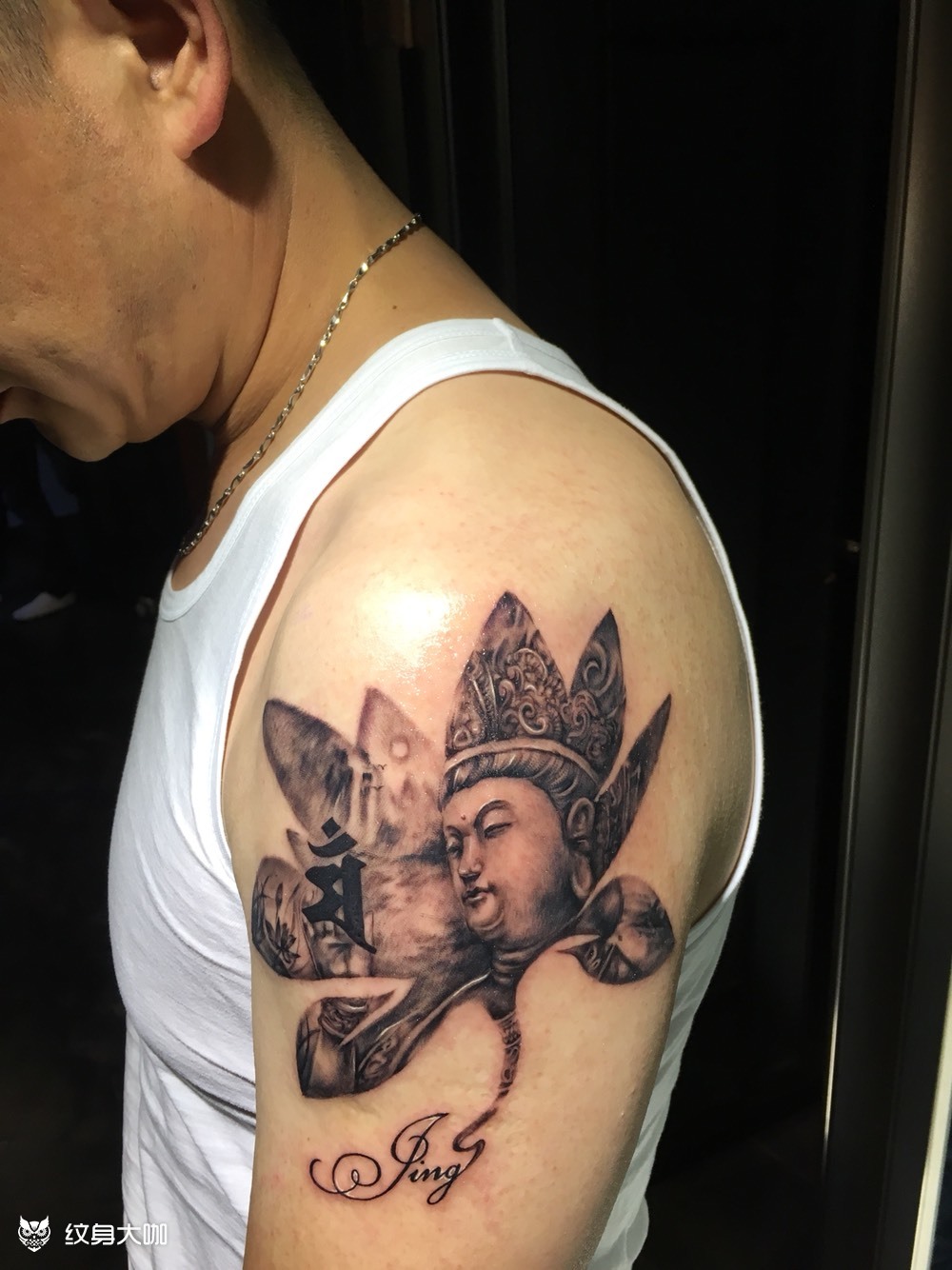 大臂佛像_纹身图案手稿图片_瞳的纹身作品集
