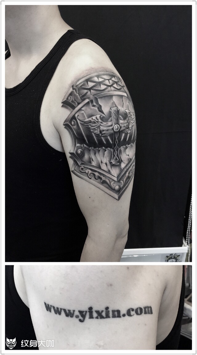 盔甲 遮盖_纹身图案手稿图片_大鹏的纹身作品集