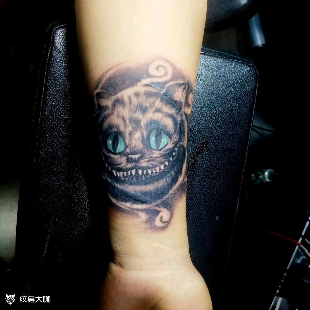 柴郡猫遮疤_纹身图案手稿图片_司古一的纹身作品集