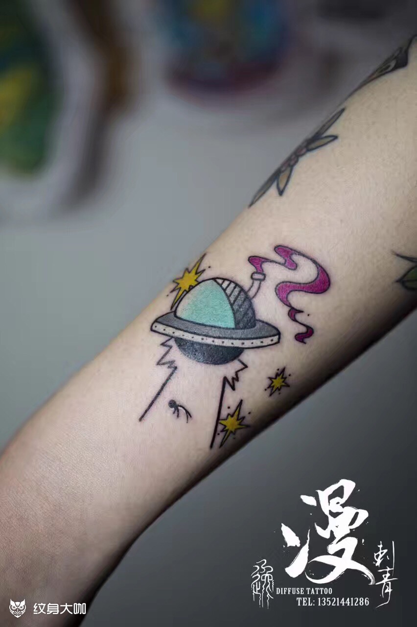 土星_纹身图案手稿图片_逸的纹身作品集