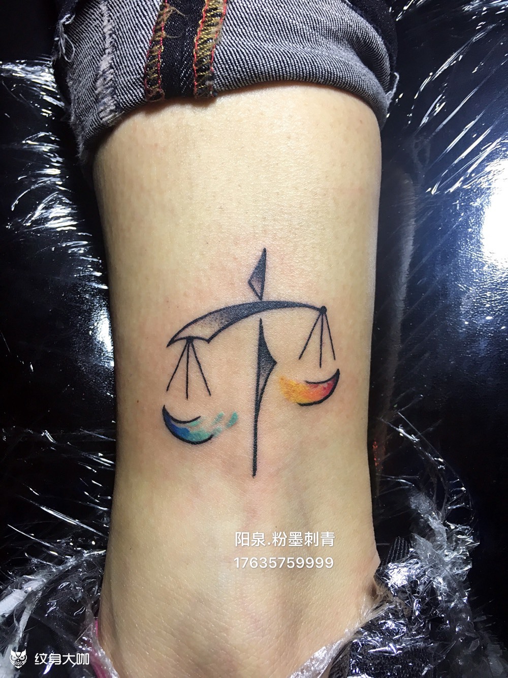 天秤座_纹身图案手稿图片_毕维生的纹身作品集