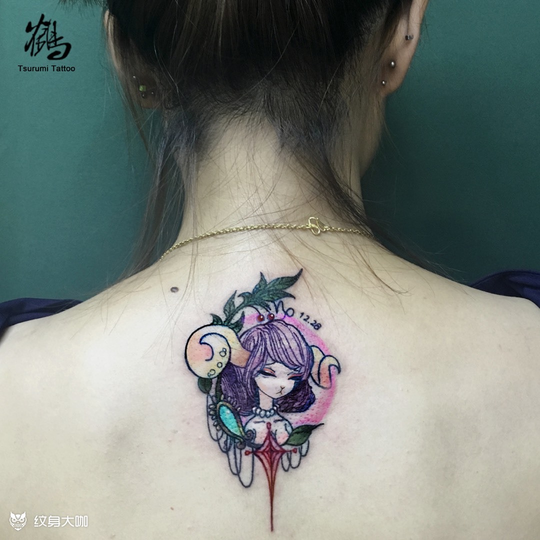 原创摩羯座_纹身图案手稿图片_办办的纹身作品集