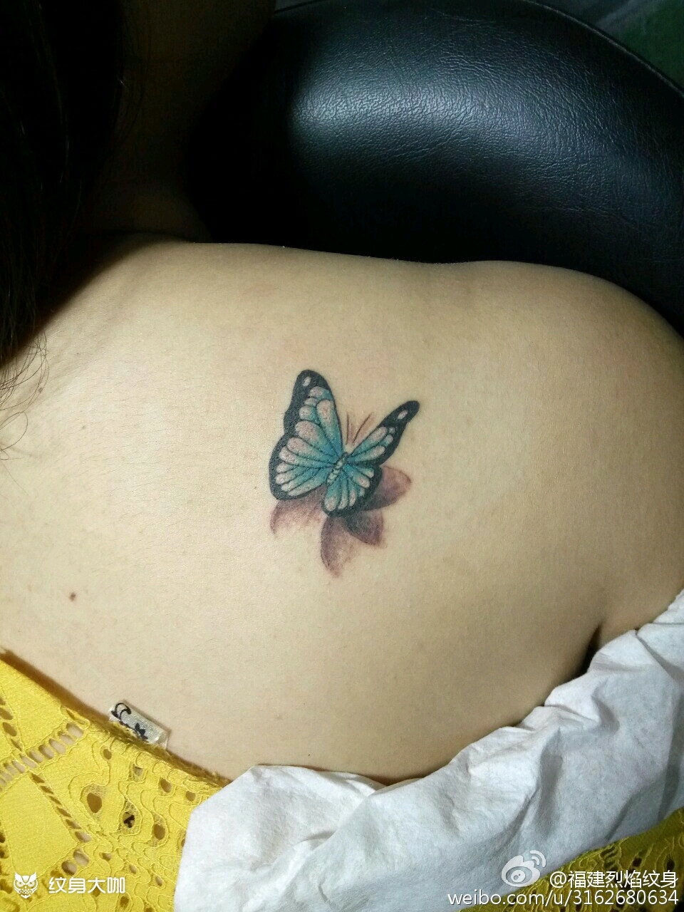 3d蝴蝶_纹身图案手稿图片_烈焰纹刺的纹身作品集