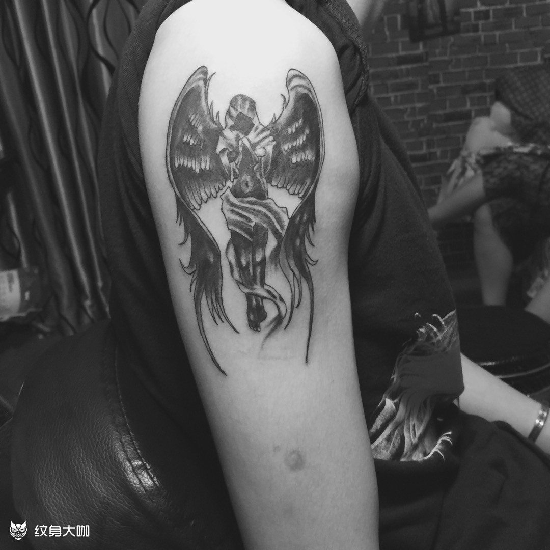 天使_纹身图案手稿图片_阿陶的纹身作品集