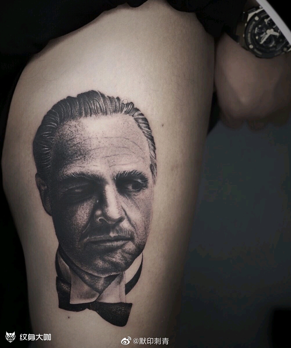 教父_纹身图案手稿图片_成都默印的纹身作品集
