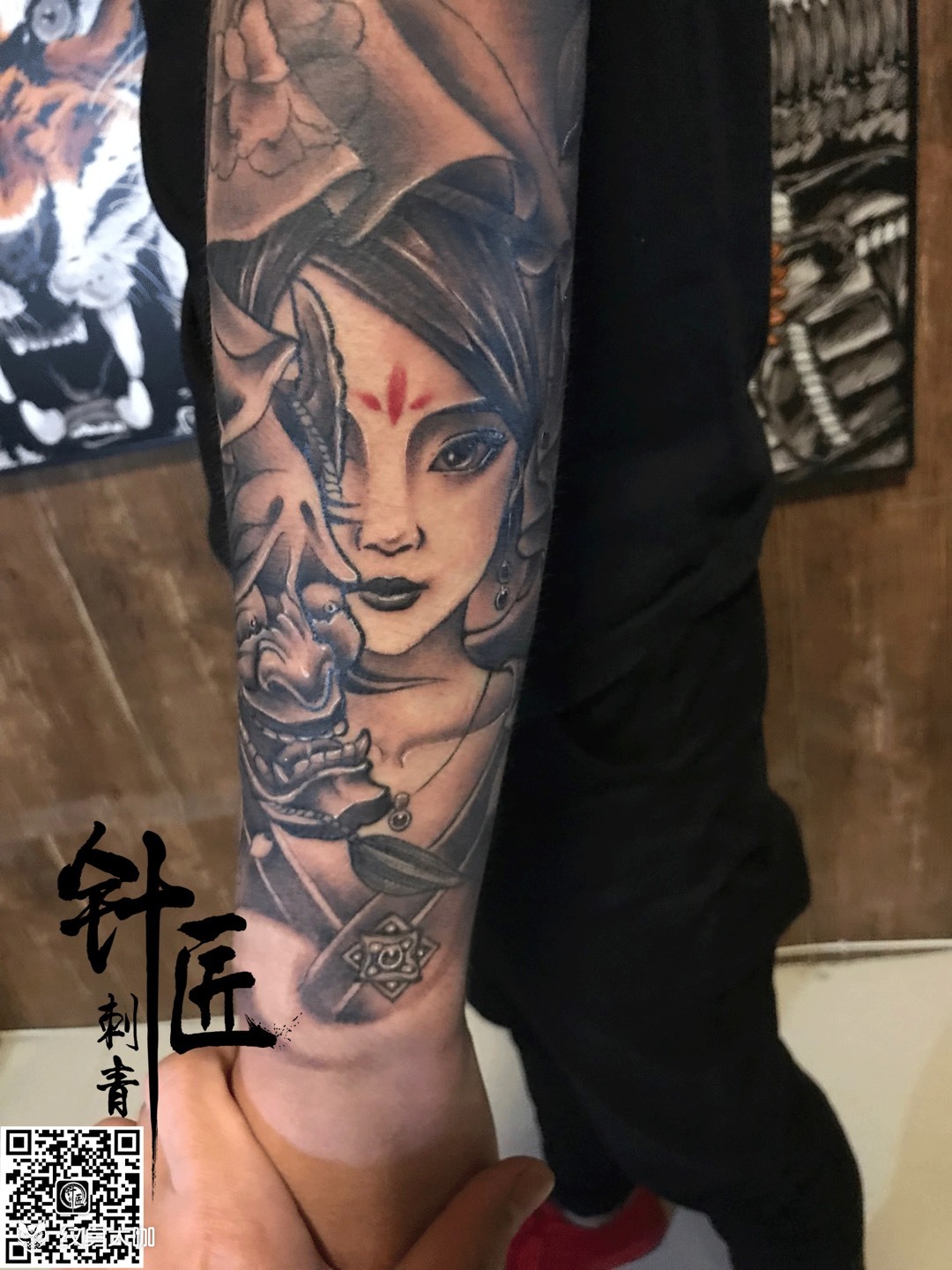 艺妓_纹身图案手稿图片_针匠的纹身作品集