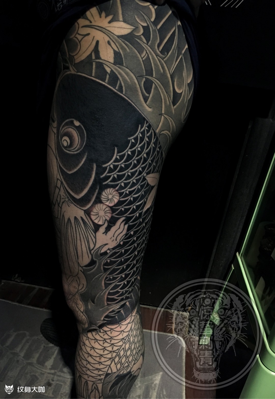 未完成包整腿_纹身图案手稿图片_ethan的纹身作品集