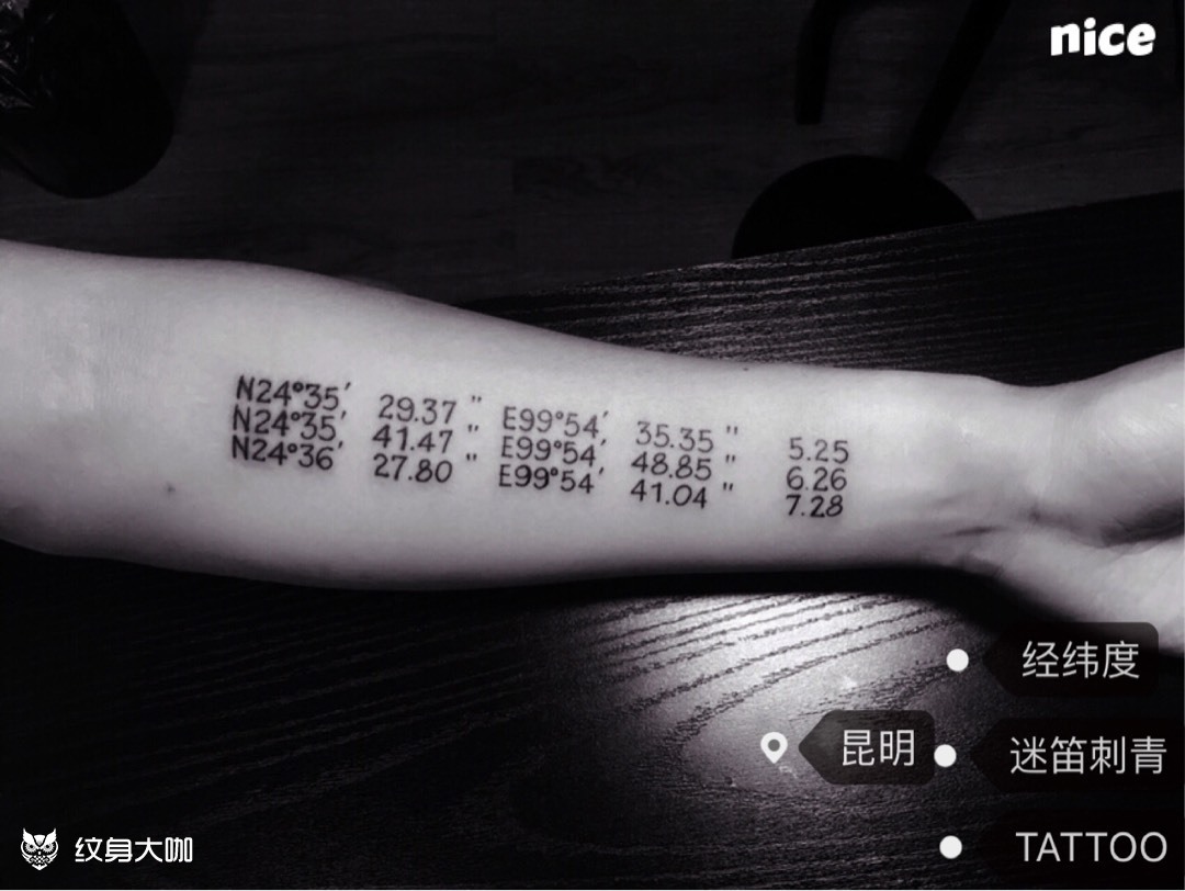 经纬度_纹身图案手稿图片_迷笛的纹身作品集