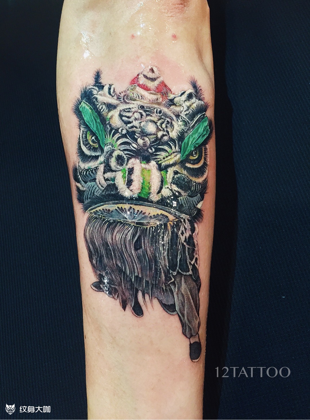 醒狮_纹身图案手稿图片_12tattoo的纹身作品集