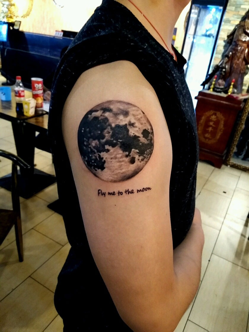 月球_纹身图案手稿图片_长河的纹身作品集