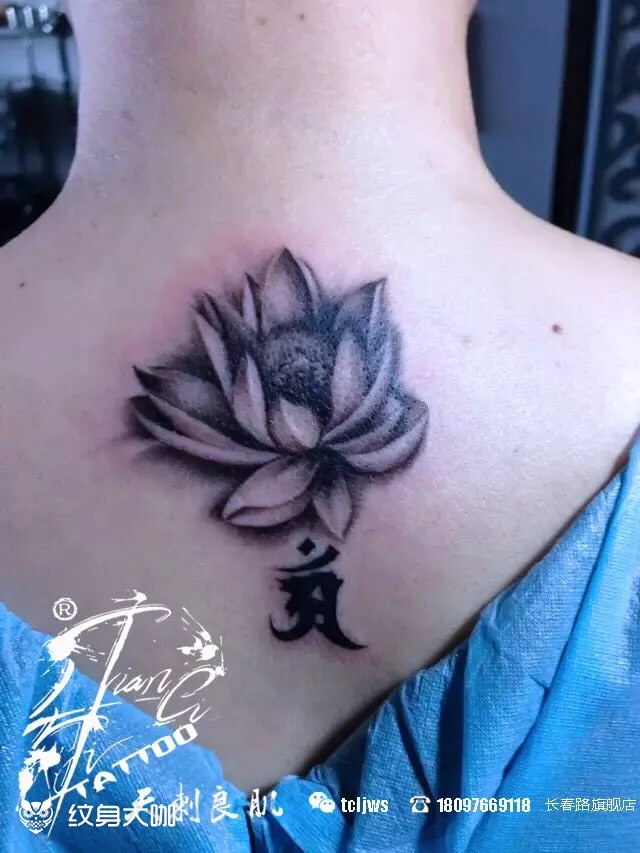 荷花_纹身图案手稿图片_渡的纹身作品集