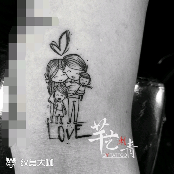 全家福_纹身图案手稿图片_冯滨的纹身作品集