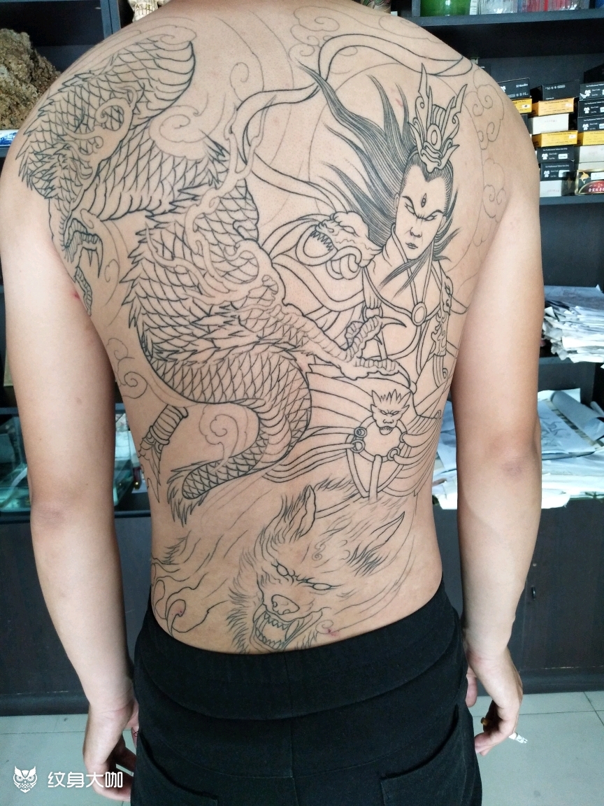 二郎神_纹身图案手稿图片_樊国栋的纹身作品集