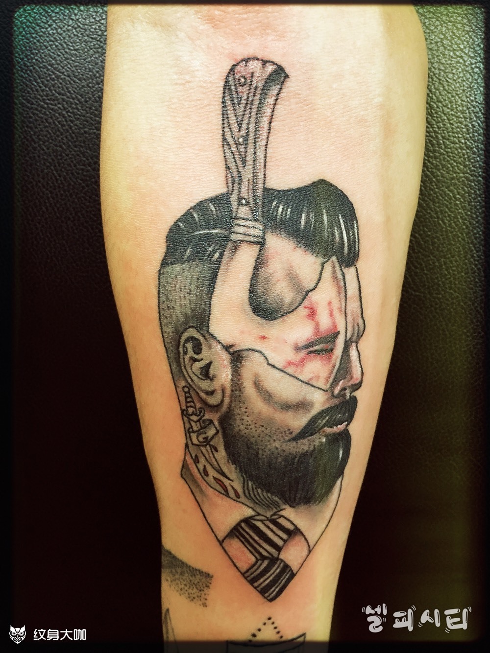 斧头帮_纹身图案手稿图片_刘二峰的纹身作品集